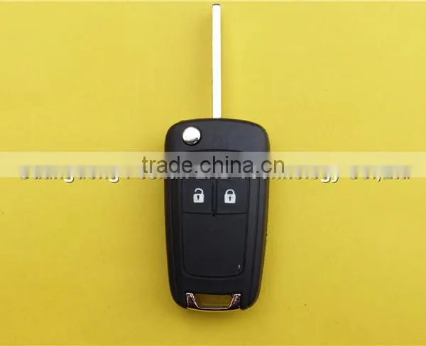2 Buttons Flip Folding Remote Key Fob Case Shell for Chevrolet Cruze HU100 Blade photo-2