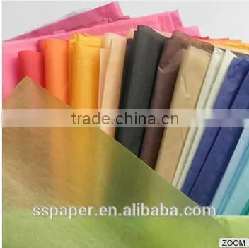 17g Cheap Recycled Paper White Wrapping Paper Gold Tissue Paper photo-4