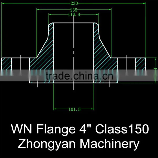ASME B16.5 Black Steel A105 Flange Welding Neck photo-2