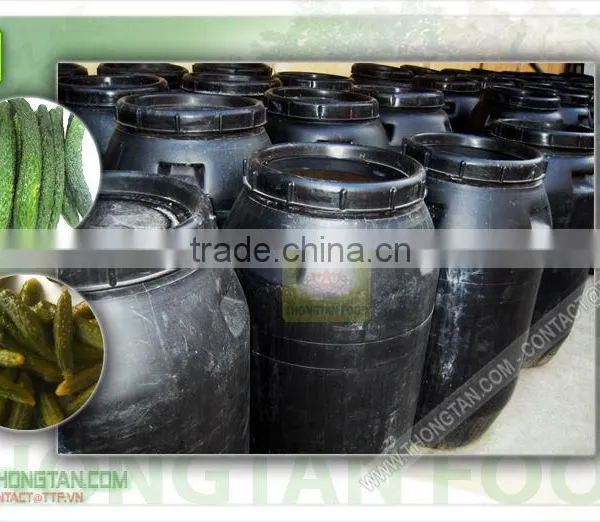 Vietnam Whole Salted Gherkins / Soft / 2013 Crop / in Drum, Wooden