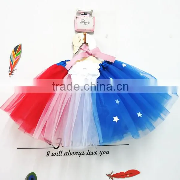 America National Day Fluffy Tutu Skirts for Girl Tutu Fabric