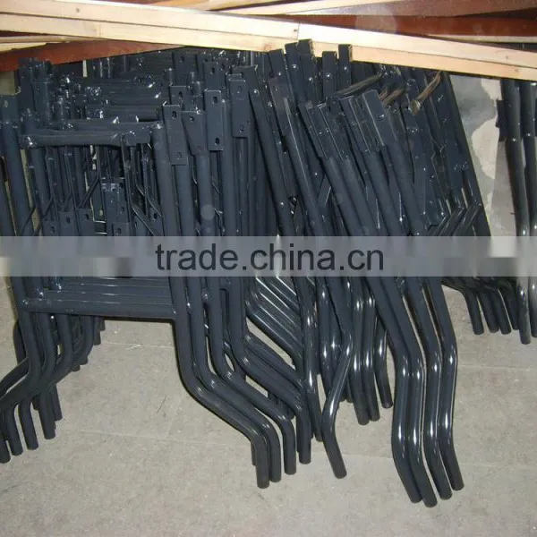 Modern Round Plywood Table Top and Metal Folding Table Legs photo-4