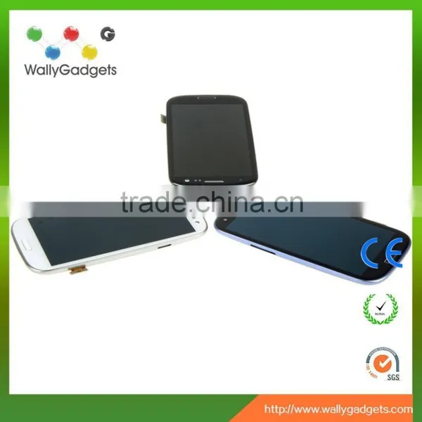Large Discount Touch Screen Display Assembly for Sam-sung Gal-axy SIII S3 I9300 T999 I535 I747 With Frame