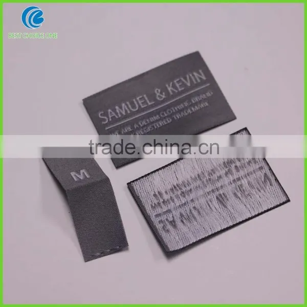 Factory Wholesale Custom Polyester Damask Woven Labels for Clothing photo-2