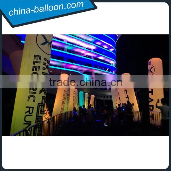 4m Led Light Columns,inflatable Tube With Brand,led Inflatable Tube for Event Decoration