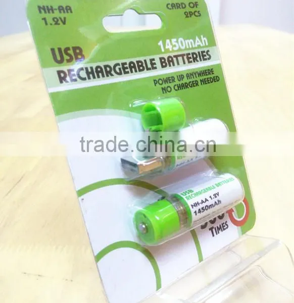 NACCON Ni-MH USB Battery 2pcs/card 1450mAh. photo-3