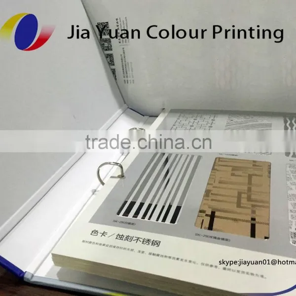 Leather PU Paper Material portfolio Type file folder expandable D ring biner