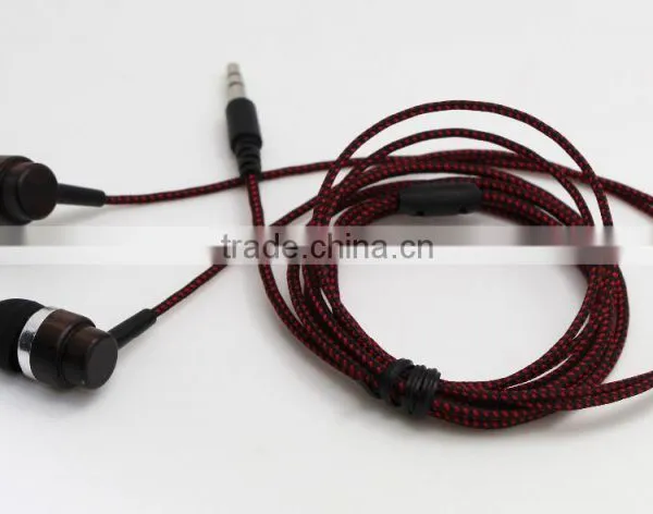 2016 Top Quality Purely Natural Wood Earphone, Stereo In-ear Earphone Headset photo-2