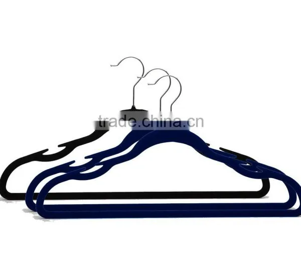 Plastic Velvet Hanger Clothes Hanger ASDF08