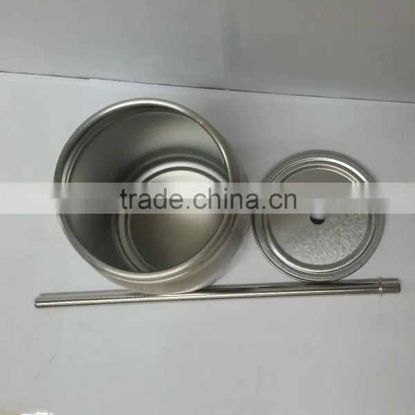 Hot Sale Stainless Steel Single Wall Mason Jar With Handles Custom Color Size Logo photo-2