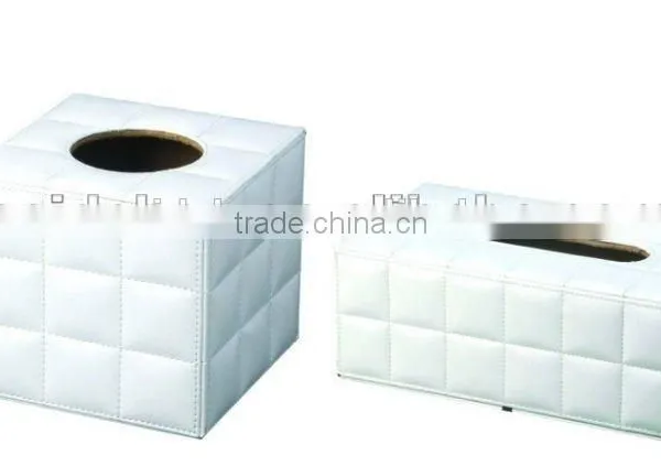Hot Sale Leather Fancy Tissue Box PU Cheap Napkin Box photo-3