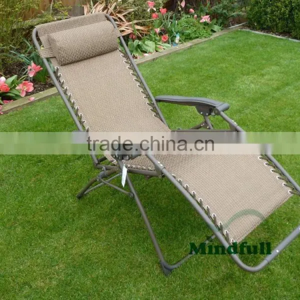 Brown Zero Gravity Garden Lounge Chairs Reclining Garden Chairs With Headrest photo-5