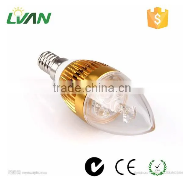 Aluminum Lamp Body E14 Led Candle Bulb 85-265v for Decorativing Use photo-3
