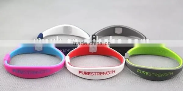 Rubber Wristband Pure Strength Silicone Bio Magnetic Bracelet photo-3