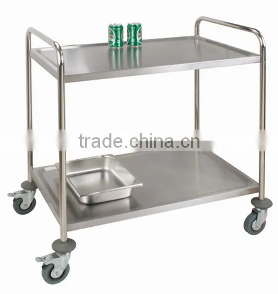 Stainless Steel Restaurant Serving Trolley With Wheel photo-4