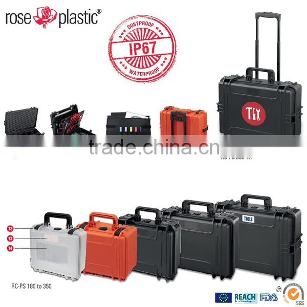 Solid Recycle Handcarry Protective Custom Printing Anti Shock Clear Display Abs pp Hand Tool Hard Case With Clip Foam Grid Label photo-3