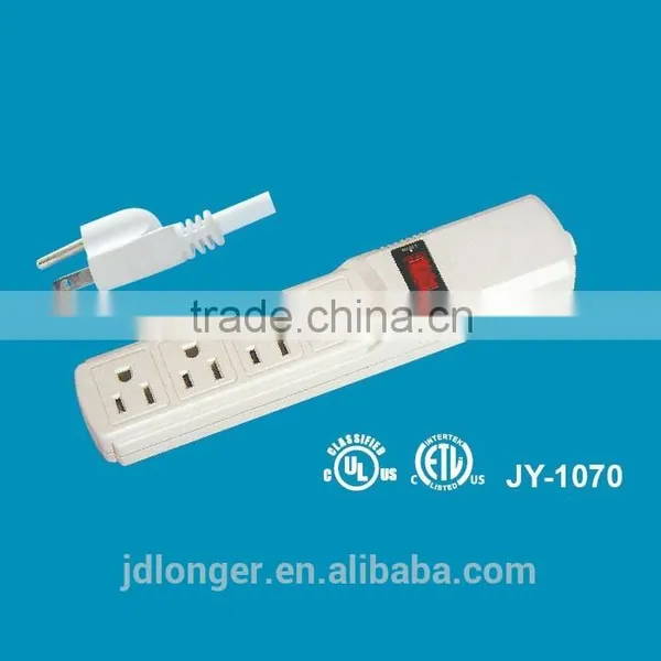 4/1 Way American Socket Cheap and Good Quality UL Approval Power Strip China Socket 10a 110v