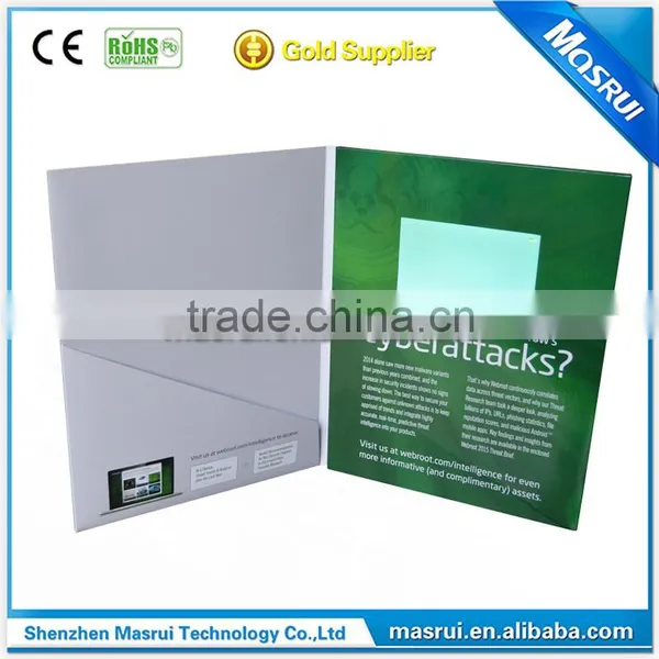 Customized Print and Pocket Design Video Brochures Card With 5 Inch Screen photo-4