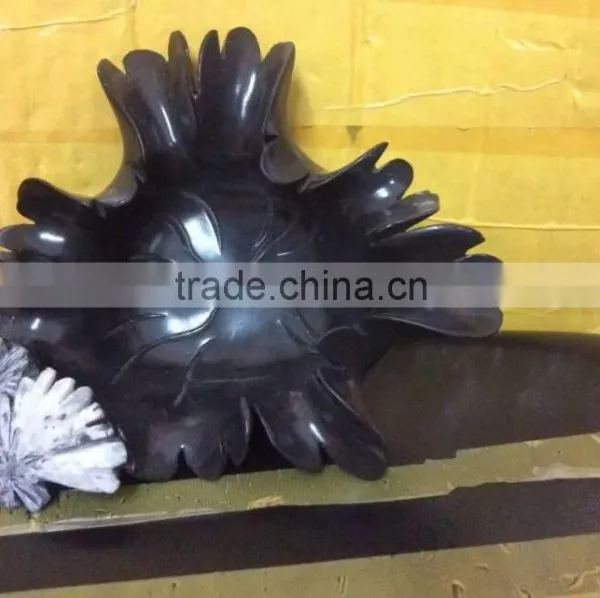 Beautiful Plum Blossom Obsidian Ashtray,natural Hand Carved Ashtray photo-3