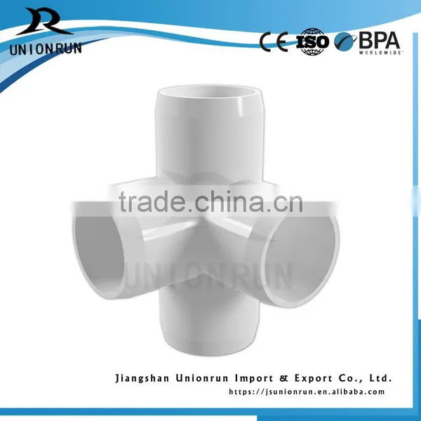 Hot Sale 3/4 Inch 4 Way Tee PVC Fitting Tee Joint Pipe Tube Pipe Fittings