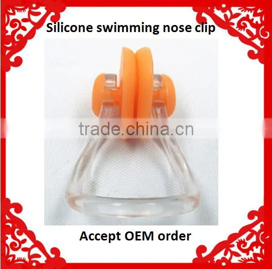Silicone Swimming Product/orange Swimming Nose Clip/earplugs Adult Size