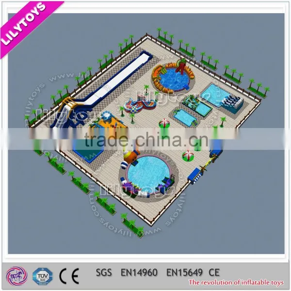 Best Amusing Inflatable Type Water Park Business Plan, Water Park Design, Water Park photo-2