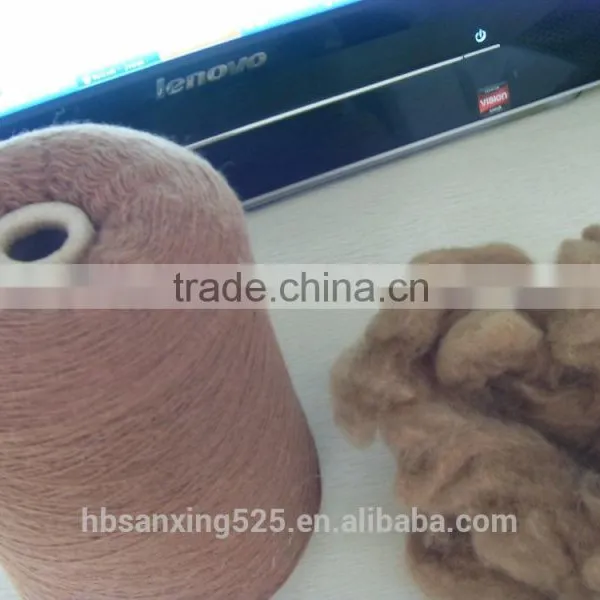 100% Chinese Sheep Cashmere Yarn,14/1NM, Dyed Brown Color photo-2