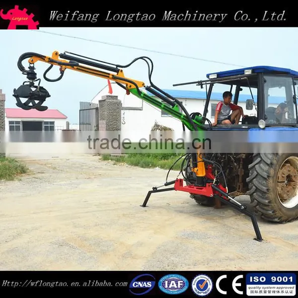 Top Quality! Log Trailers With Grapple/ Log Loader Trailer With Crane photo-3
