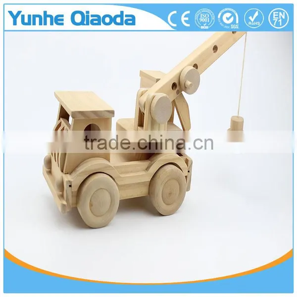 Puzzles Big Crane Car 3D Woodcraft Kit Assemble Paint DIY Toys for Kids Adults the Best Birthday Gift photo-3