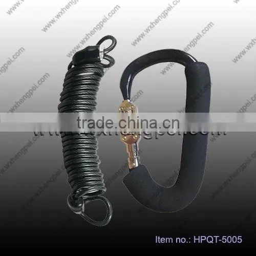 Aluminum Carabiner Hook With Rope&coded Lock/ Bicycle Carabiner Lock With Cable/ Bicycle Combination Lock Set
