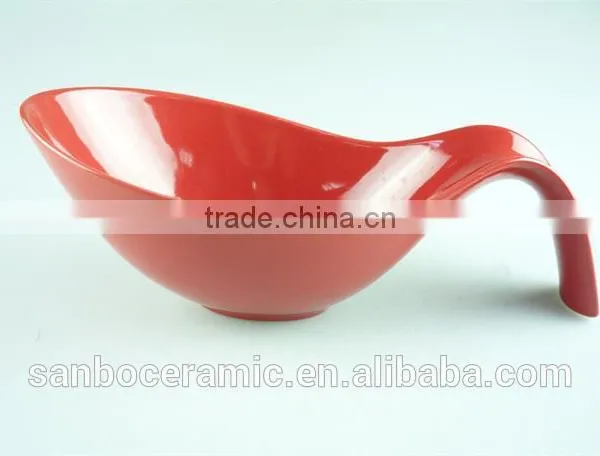 Colorful Black/yellow/red Glazed Ceramic Spoon Holder Kitchen Utensil Rest 12.2 Inch photo-4