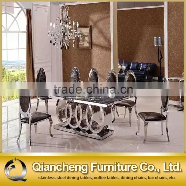 Classical Marble Dining Table Set Dining Room Furnture photo-5