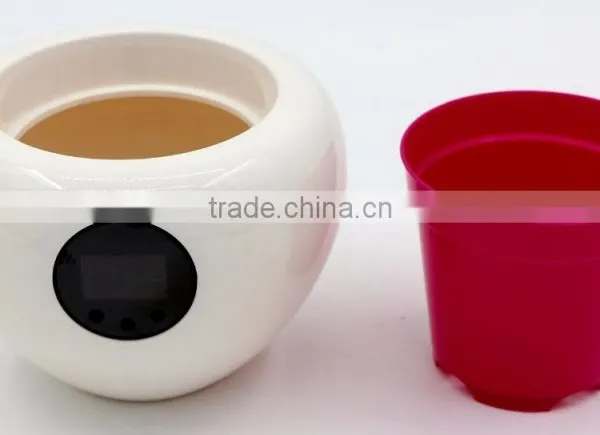Stylish Desktop Flower Pot Vase With Time Temperature Humidity Display photo-3