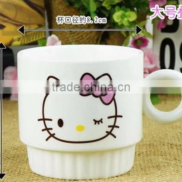 Porcelain 4 Stackable Coffee Mugs With Metallic Rack Set photo-2