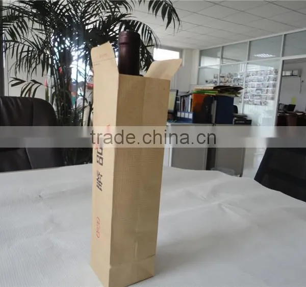 New Kraft Thread Paper Single Wine Bottle Paper Bags photo-5