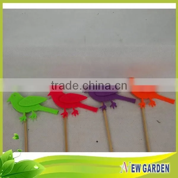 Good Quality Animal Shape At The Top Round Wood Stick For Planter photo-5