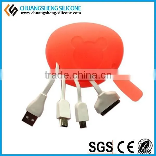 Multifunction Data Wire Case, Silicone Data Line Holder, Silicone Data Link Box photo-2