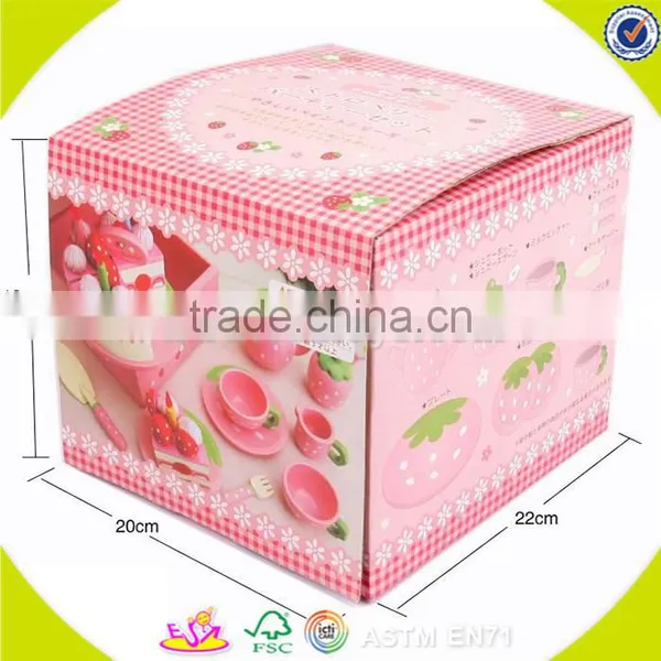 Wholesale Baby Wooden Birthday Cake Set Toy, Top Fashion Kids Wooden Chocolate Cake, Funny Wooden Birthday Cake Set Toy W10B101 photo-4