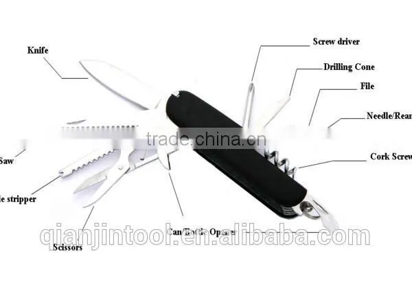 11PCS Useful Multifunction Knife Folding Knife Multifunction Pocket Knife With Stainless Steel Handle photo-5