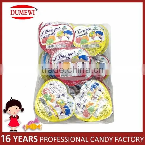 HALAL Heart Shape Jelly Mixed Fruit Flavor Cube Jelly Bag Pack photo-2