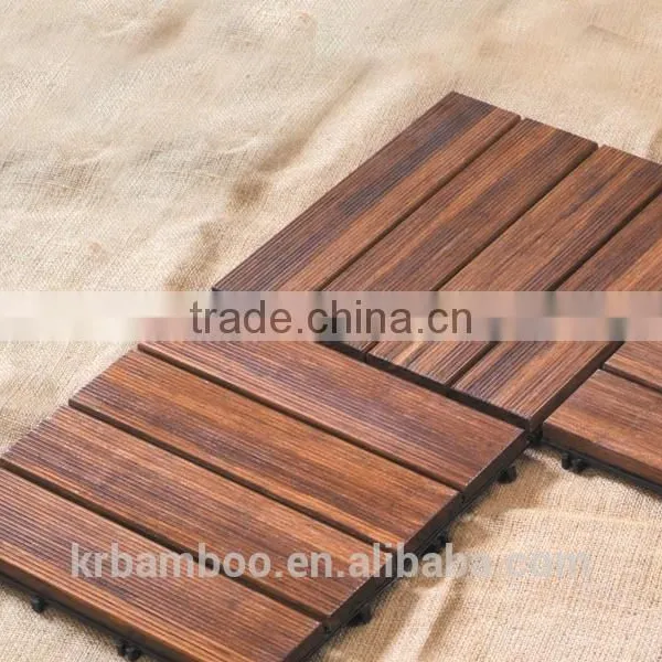Natural Durable Carbonzied Waterproof Anti-slip Outdoor Decking Tiles