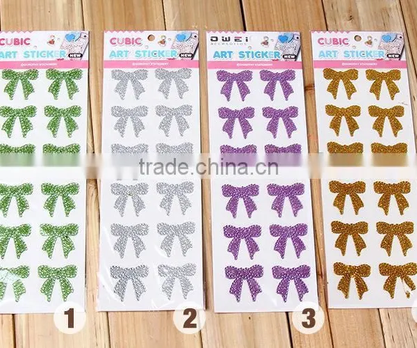 Wholesale Custom Glitter Crystal Sticker Diy Self Adhesive Back Glue Acrylic Rhinestone Sticker photo-6