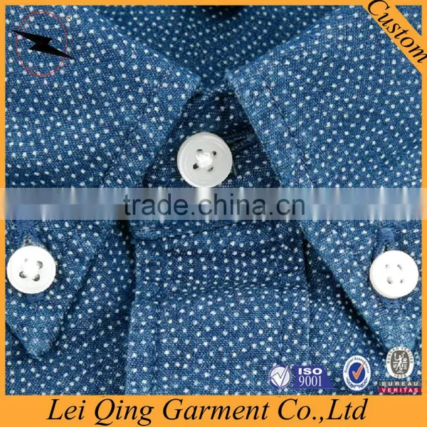 Latest 100% Cotton Slim Fit Denim Cowboy Long Sleeve Casual Men Shirts photo-4