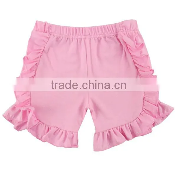Best-selling Boutique Baby Clothing Infant&toddler Clothes Baby Icing Ruffle Solid Blank Infant Baby Shorts photo-4