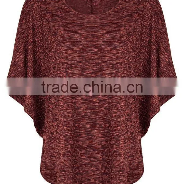Women's Sexy Purple Maroon Charcoal Grey Bat t Shirt photo-3