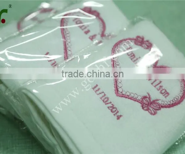 100% Cotton Wedding Embroidery Logo Gift Towel photo-3
