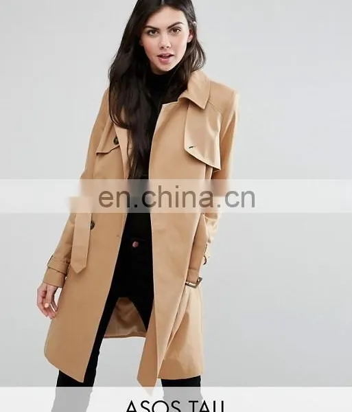 Ladies Fashion Women Long Dust Coats photo-2