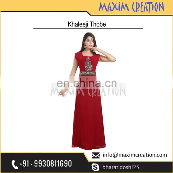 Fancy Evening Wear Caftan For Arabian Ladies With Simple Elegant Embroidery Design 6585 photo-6