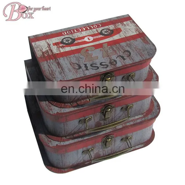 Kids Custom Cardboard Suitcase Gift Box With Lock photo-4
