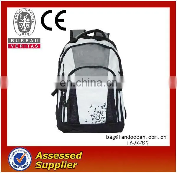 2014 Black Grey Cheap Sports School Backpack Bag